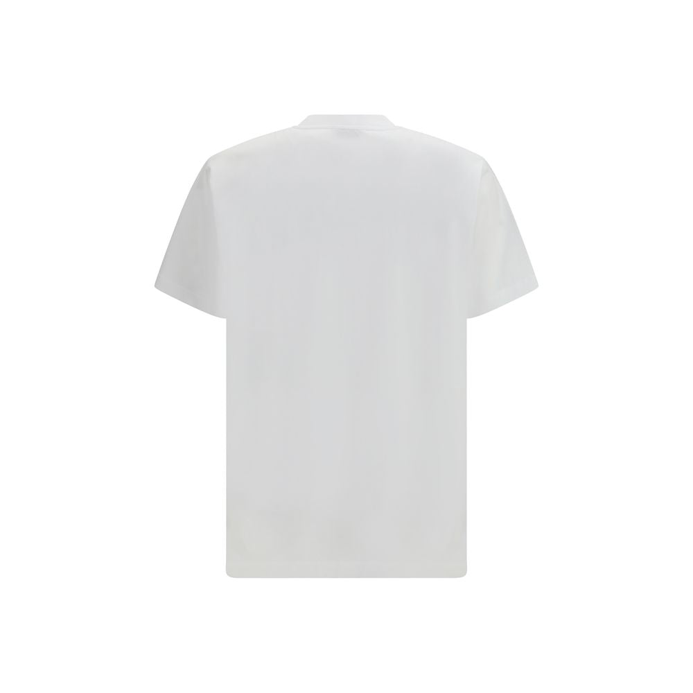 Moschino White Cotton Logo Print T-Shirt