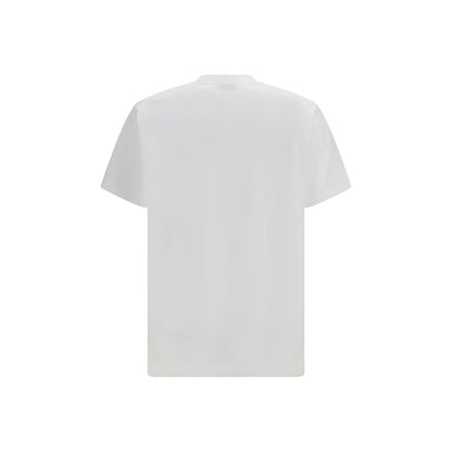 Moschino White Cotton Logo Print T-Shirt