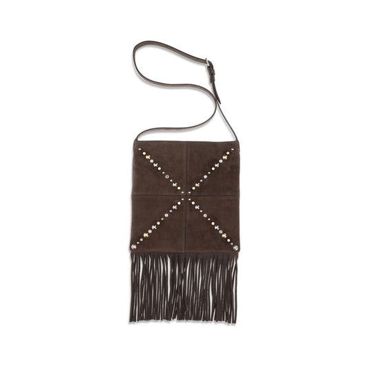 Bolso de hombro Valentino Garavani de piel de becerro marrón Bos Taurus