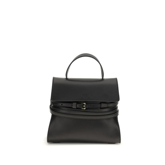Bolso Moschino de piel de becerro negra Bos Taurus