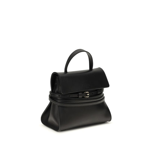 Bolso Moschino de piel de becerro negra Bos Taurus