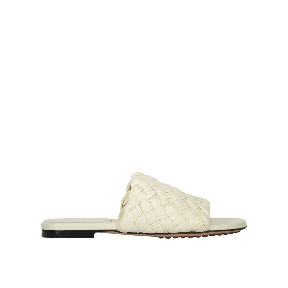 Mules de piel de cordero blanca Bottega Veneta