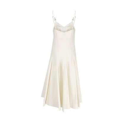 Vestido casual de algodón blanco de Bottega Veneta
