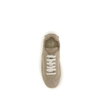 Prada Beige Sneakers With Ovis Aries Leather Comfortable