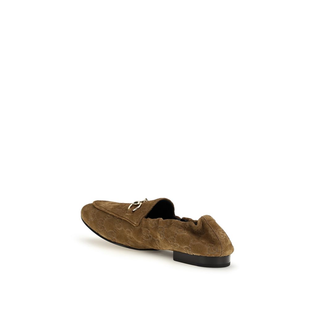 Mocasines sin cordones Gucci de piel de becerro marrón Bos Taurus