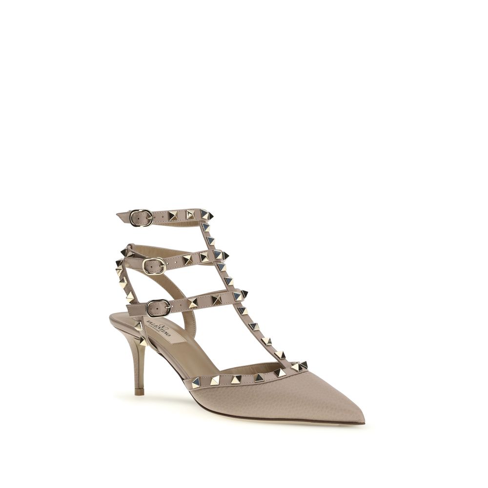 Valentino Garavani Gray Calfskin Bos Taurus Pumps