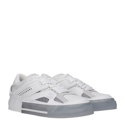 Zapatillas bajas de piel blanca Dolce & Gabbana