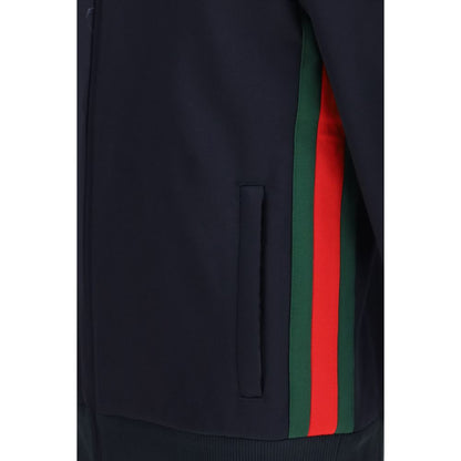 Veste en polyester bleu Gucci