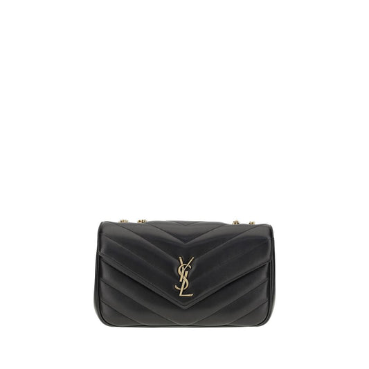 Bolso de hombro Saint Laurent negro de piel de cordero Ovis Aries Aries