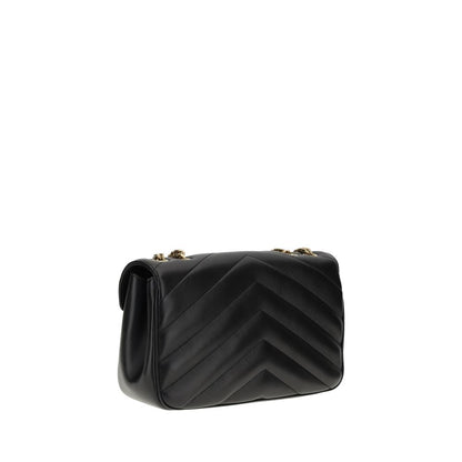 Bolso de hombro Saint Laurent negro de piel de cordero Ovis Aries Aries