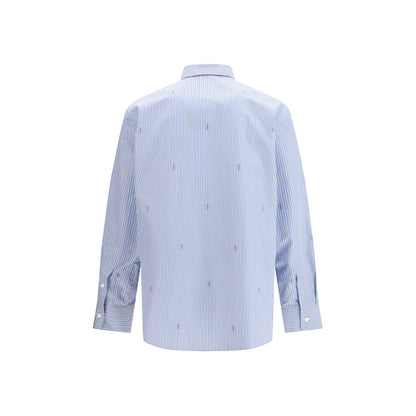 Camisa Gucci de Algodón con Estampado Azul Vibrante