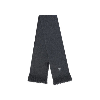 Soft Grey Prada Cashmere Scarf