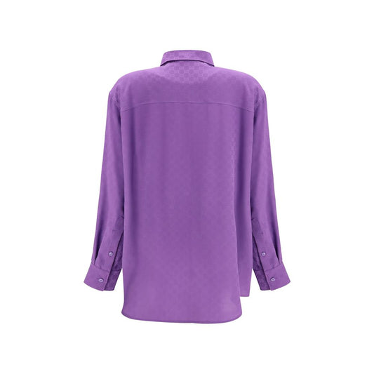 Camisa Gucci de seda morada