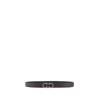 Ferragamo Ceinture Classique en Cuir Noir Bos Taurus