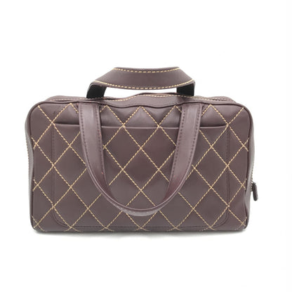 Chanel Red Wild Stitch Mini Boston Handbag