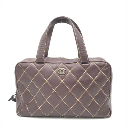 Chanel Red Wild Stitch Mini Boston Handbag