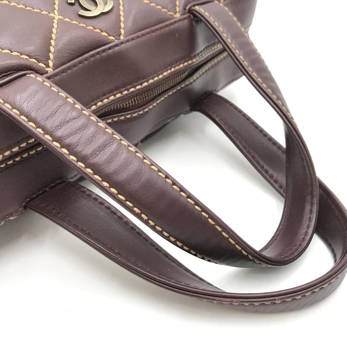Chanel Red Wild Stitch Mini Boston Handbag