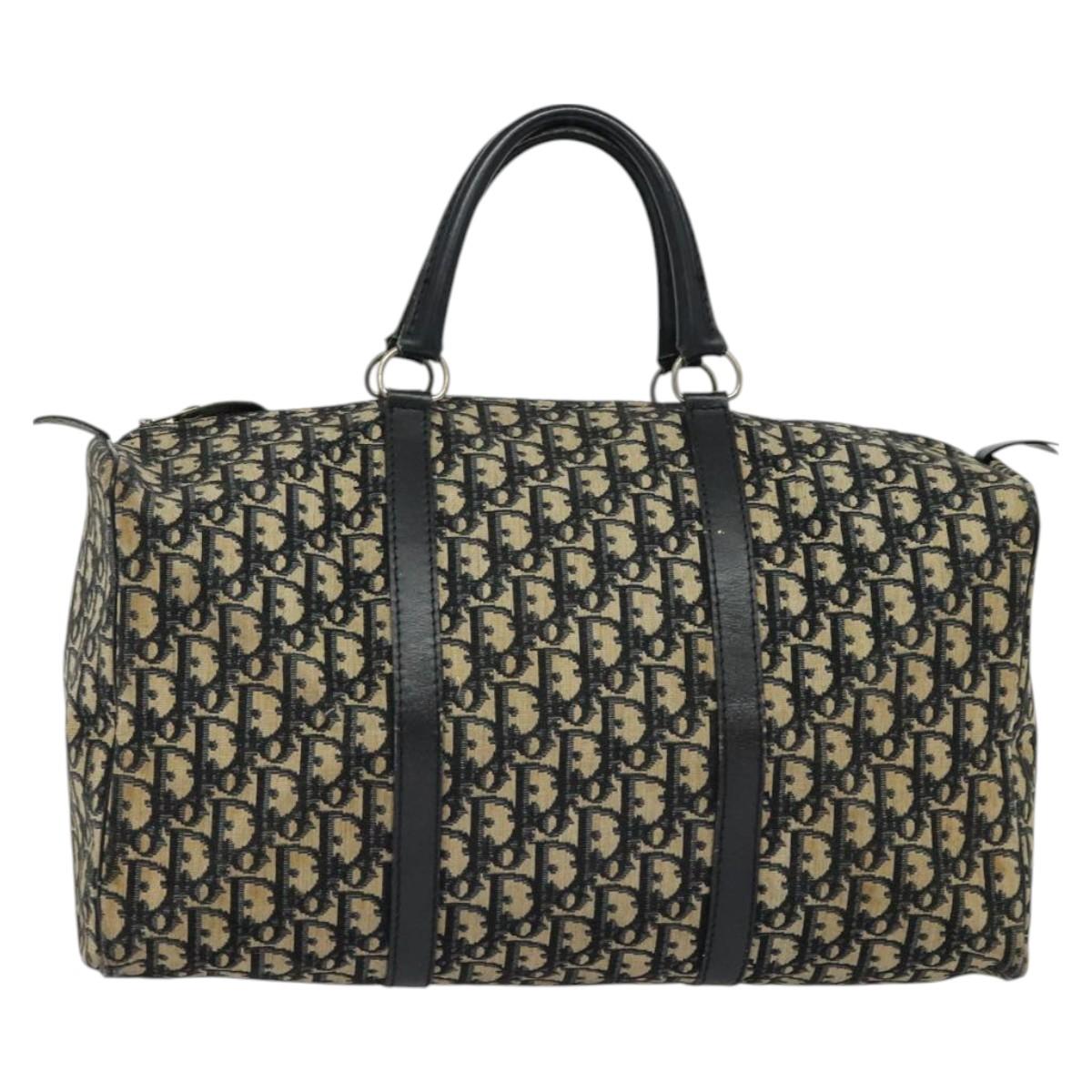 Dior Bolsa Tote De Lona Azul Con Gran Espacio Interior