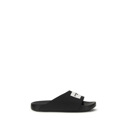 Mocasines Givenchy De Caucho Negro Colección Label Slide