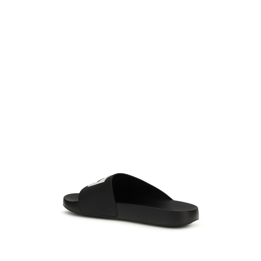 Mocasines Givenchy De Caucho Negro Colección Label Slide