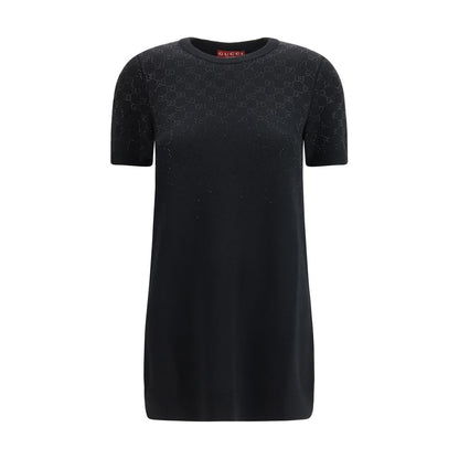 Vestido casual de lana negra Oves Aries de Gucci
