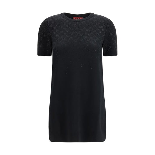 Vestido casual de lana negra Oves Aries de Gucci