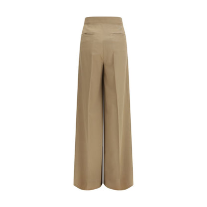 Pantalones casuales de lana beige Max Mara