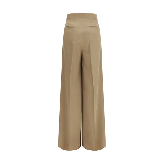Pantalones casuales de lana beige Max Mara
