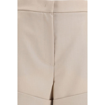 Max Mara Shorts Bermuda de Lana Bicolor