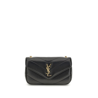 Bolso de hombro Saint Laurent negro de piel de cordero Ovis Aries Aries