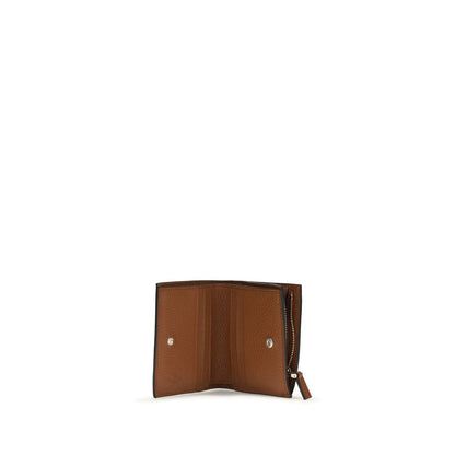Portefeuille Valentino Garavani marron en cuir d'agneau Ovis Aries Aries