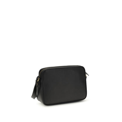 Bolso de hombro Valentino Garavani negro de piel de becerro Bos Taurus