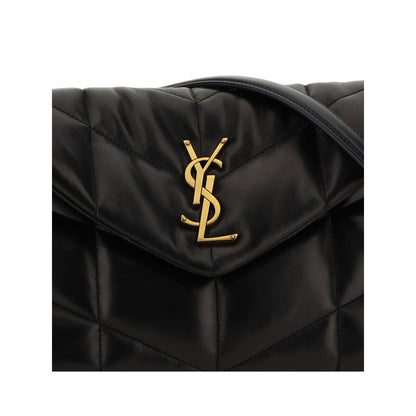 Bolso de hombro Saint Laurent negro de piel de cordero Ovis Aries Aries