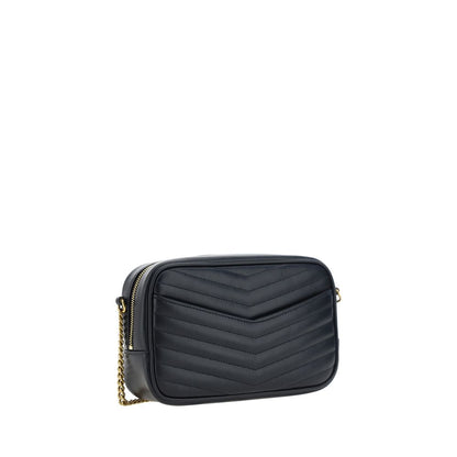 Sac bandoulière Saint Laurent en cuir de veau noir Bos Taurus