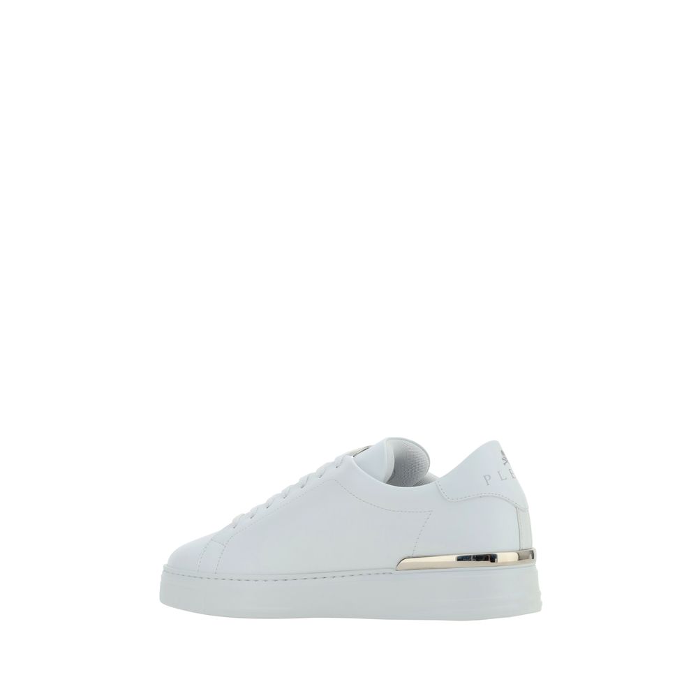 Zapatillas bajas Philipp Plein de piel de becerro blanca Bos Taurus