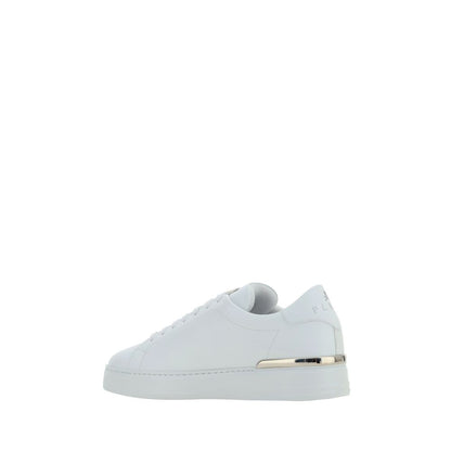 Zapatillas bajas Philipp Plein de piel de becerro blanca Bos Taurus