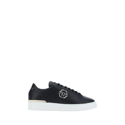 Philipp Plein Black Bos Taurus Leather Low-Top Sneakers