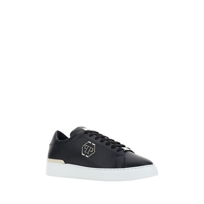 Philipp Plein Black Bos Taurus Leather Low-Top Sneakers