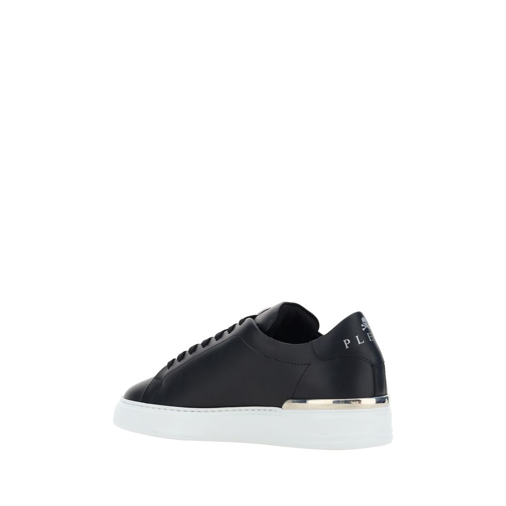 Philipp Plein Black Bos Taurus Leather Low-Top Sneakers
