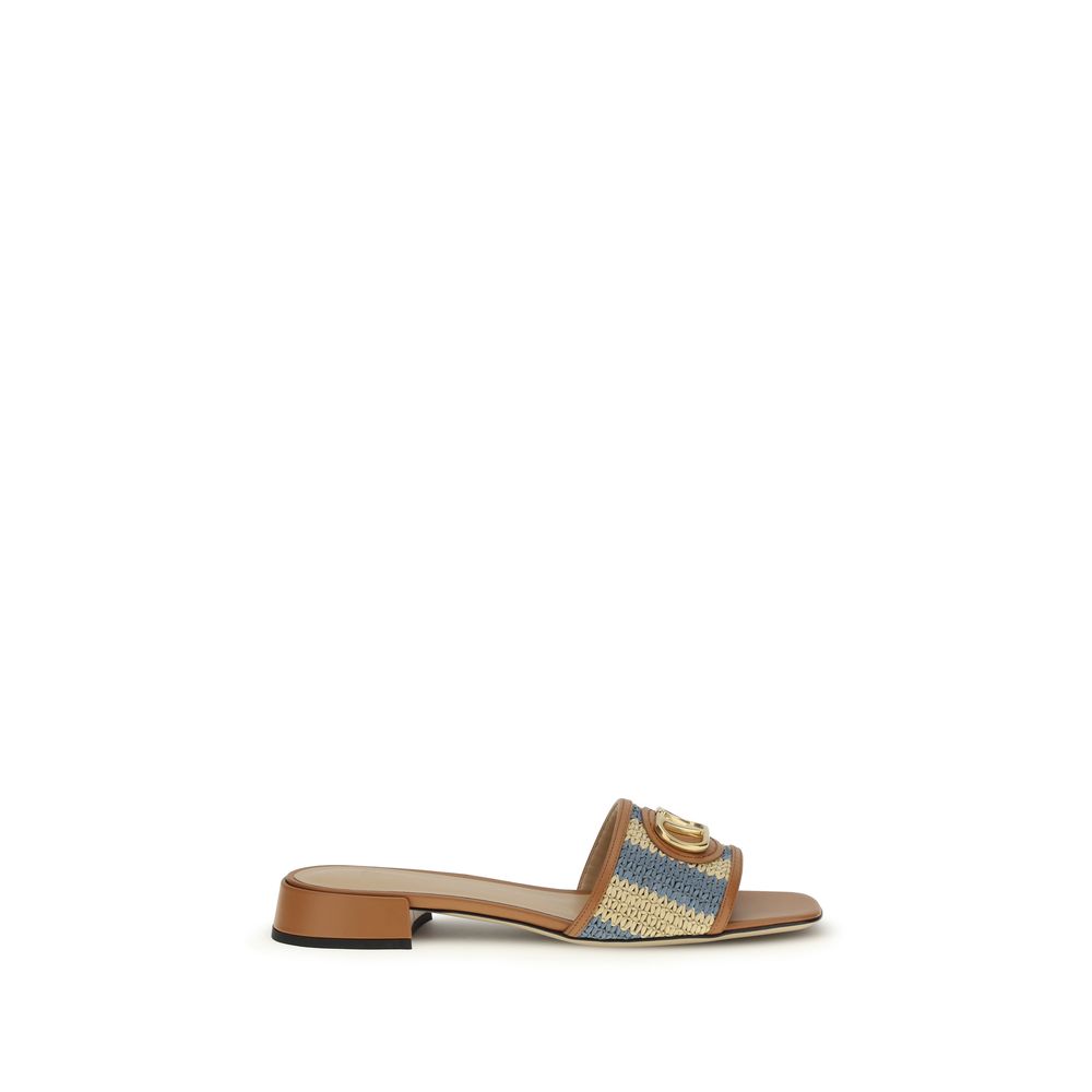 Sandalias planas Valentino Garavani de viscosa multicolor