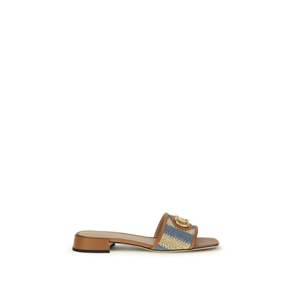 Sandalias planas Valentino Garavani de viscosa multicolor