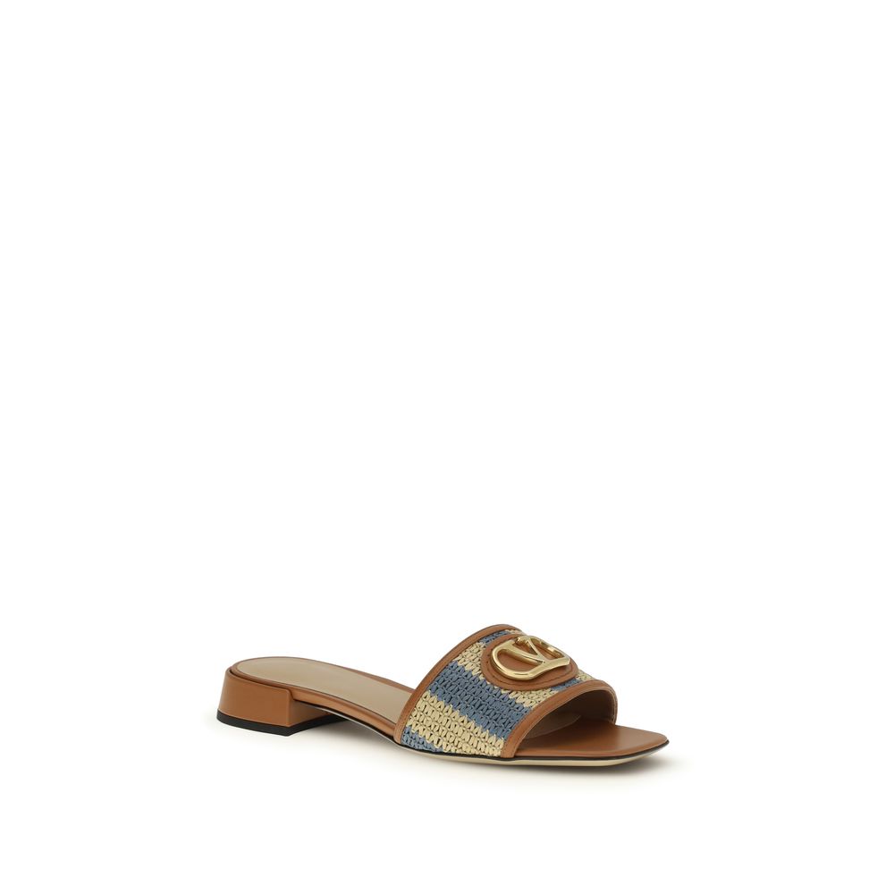 Sandalias planas Valentino Garavani de viscosa multicolor