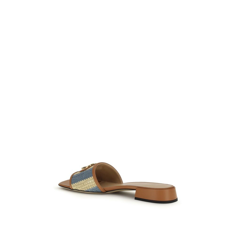 Sandalias planas Valentino Garavani de viscosa multicolor