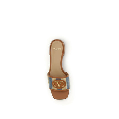 Sandalias planas Valentino Garavani de viscosa multicolor