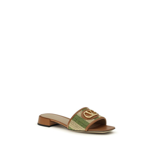 Sandalias planas Valentino Garavani de viscosa multicolor