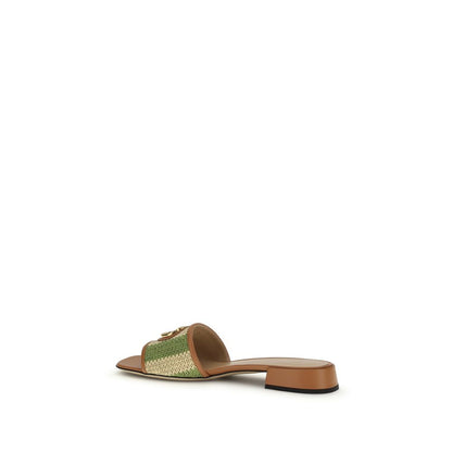 Sandalias planas Valentino Garavani de viscosa multicolor