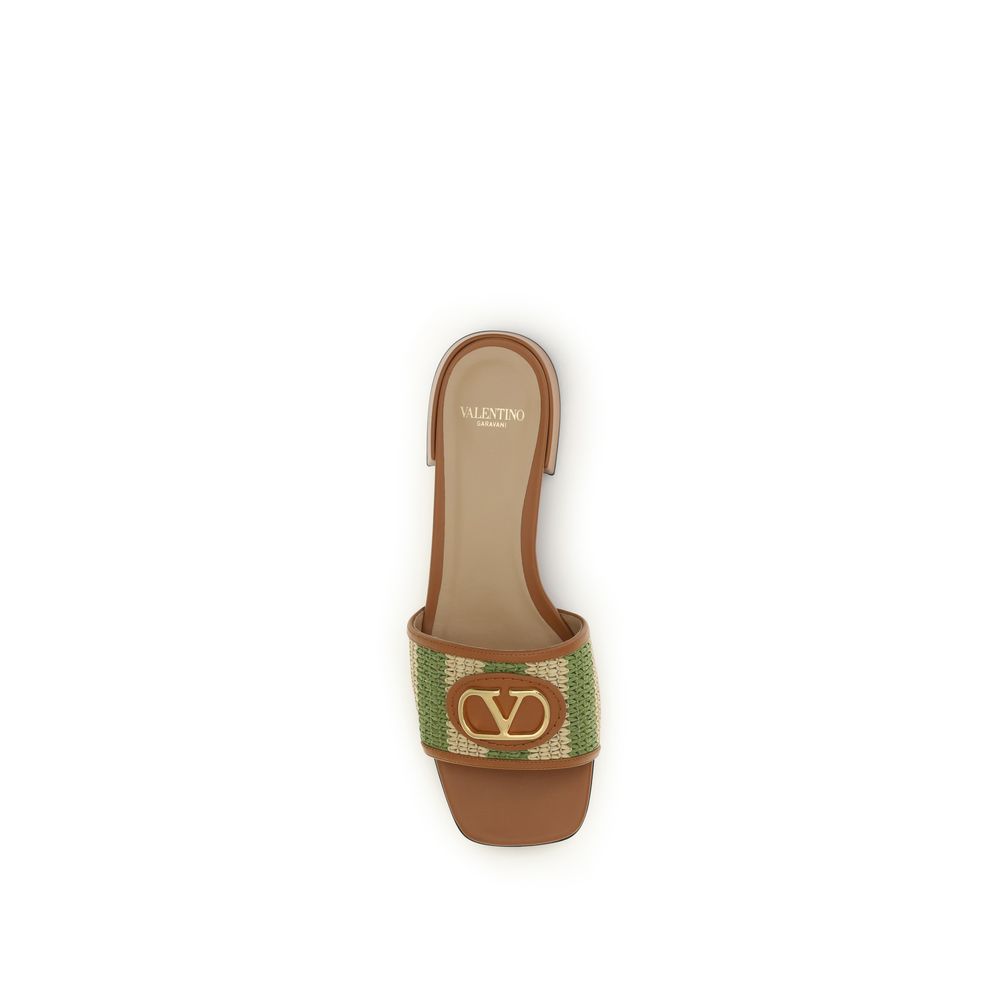 Sandalias planas Valentino Garavani de viscosa multicolor