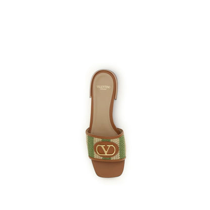Sandalias planas Valentino Garavani de viscosa multicolor