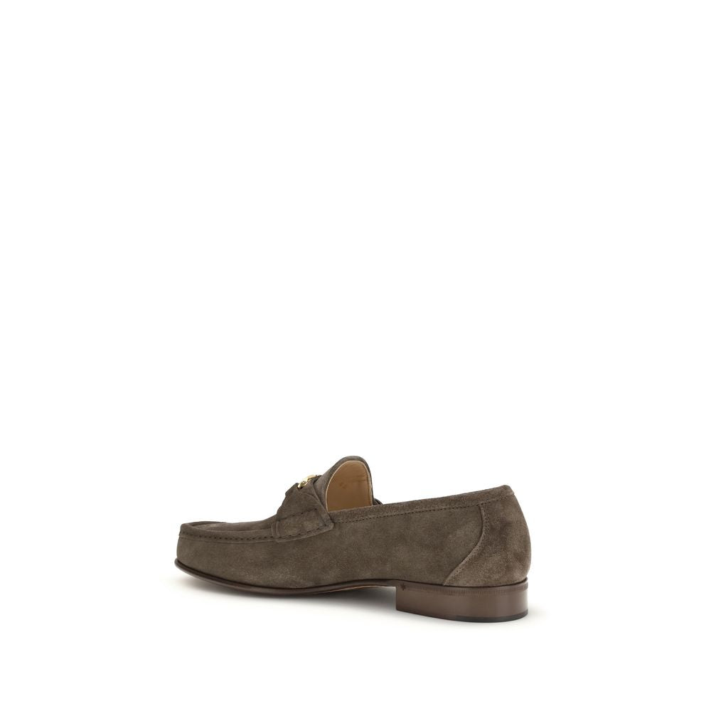 Valentino Garavani Brown Bos Taurus Leather Slip-On Loafers