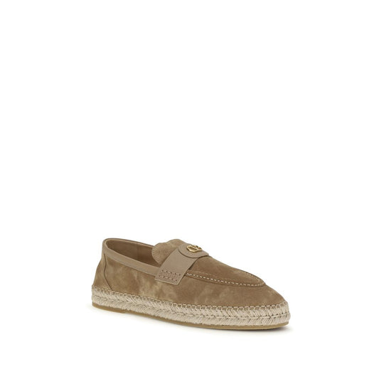 Alpargatas Valentino Garavani beige de piel de becerro Bos Taurus